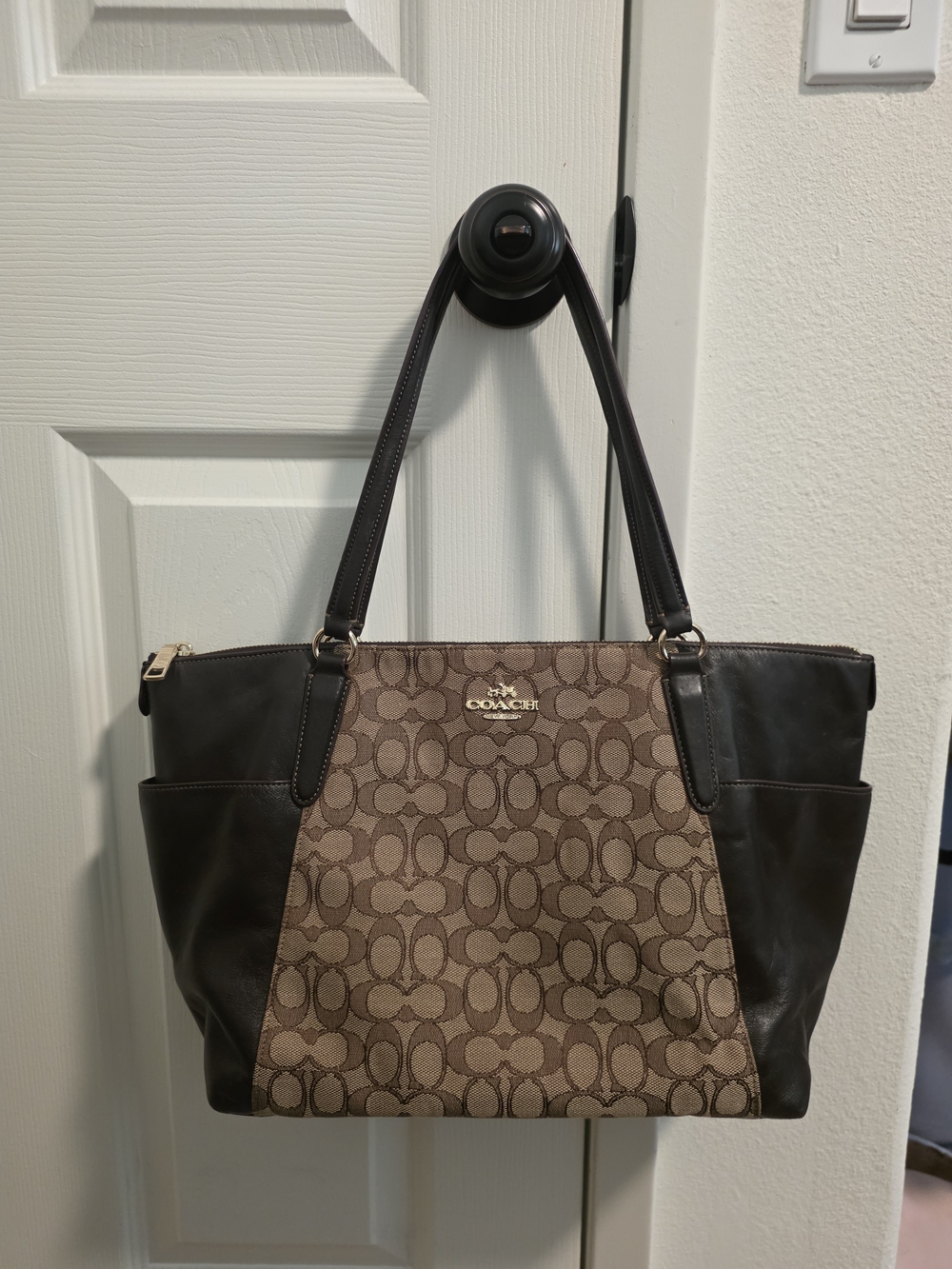Coach Ava Tote Brown Signature Canvas Tote Bag